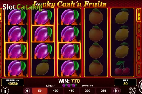 Οθόνη4. Lucky Cash'n Fruits Κουλοχέρης 