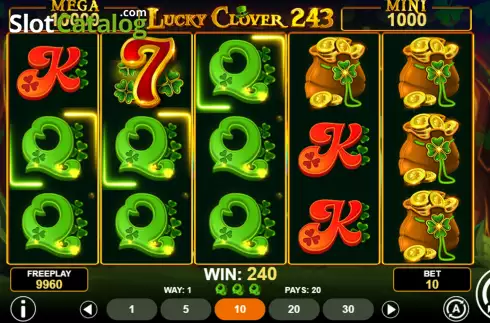 Οθόνη5. Lucky Clover 243 Κουλοχέρης