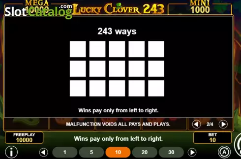 Οθόνη8. Lucky Clover 243 Κουλοχέρης