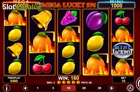 Οθόνη6. Mega Lucky 576 Κουλοχέρης