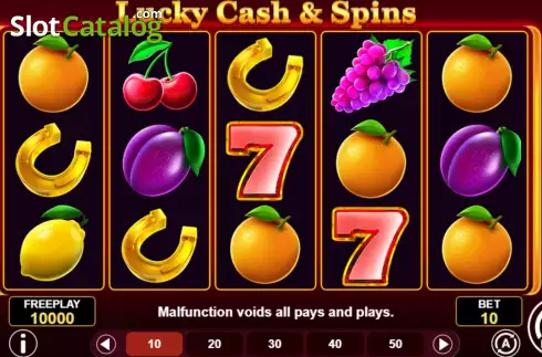 Οθόνη3. Lucky Cash And Spins Κουλοχέρης