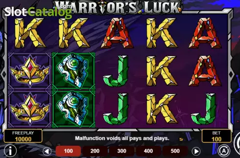 Οθόνη3. Warrior's Luck Κουλοχέρης