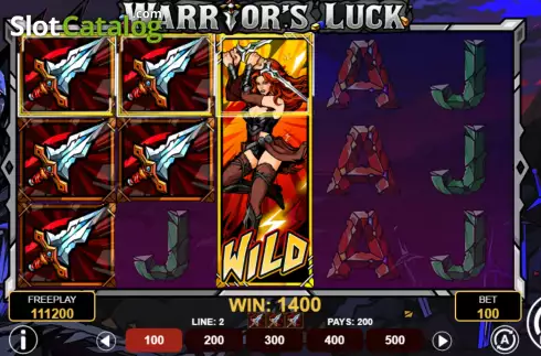 Οθόνη4. Warrior's Luck Κουλοχέρης