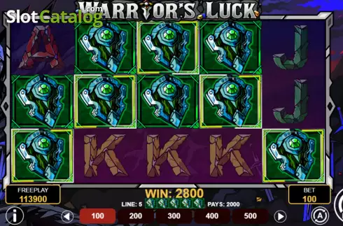 Οθόνη5. Warrior's Luck Κουλοχέρης