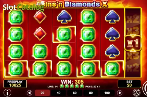 Οθόνη4. Coins'n Diamonds X Κουλοχέρης 
