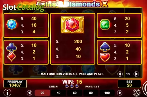 Οθόνη8. Coins'n Diamonds X Κουλοχέρης 