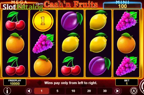 Οθόνη2. Cash'n Fruits Hold and Win Κουλοχέρης