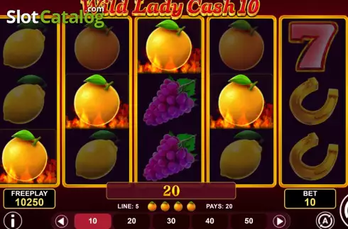 Οθόνη3. Wild Lady Cash 10 Κουλοχέρης