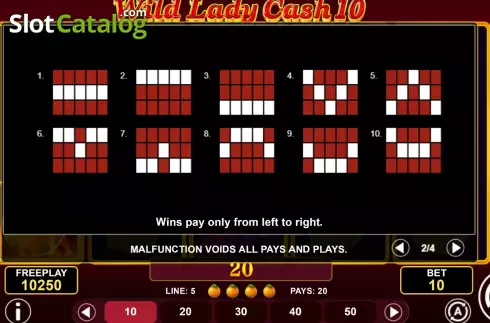 Οθόνη7. Wild Lady Cash 10 Κουλοχέρης