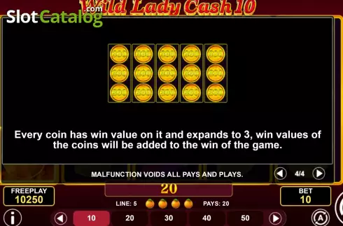 Οθόνη9. Wild Lady Cash 10 Κουλοχέρης