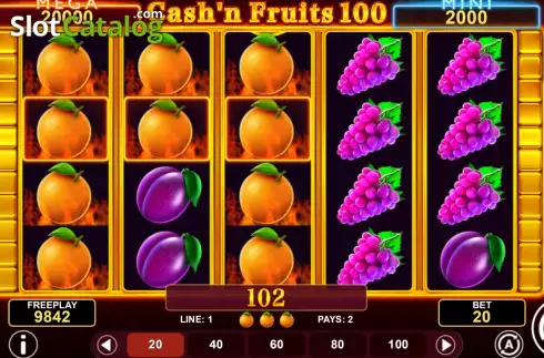 Οθόνη4. Cash'n Fruits 100 Hold & Win Κουλοχέρης