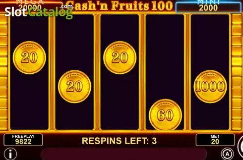 Οθόνη6. Cash'n Fruits 100 Hold & Win Κουλοχέρης