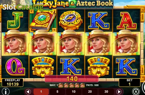 Οθόνη3. Lucky Jane and Aztec Book Κουλοχέρης