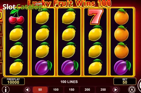 Οθόνη2. Lucky Fruit Wins 100 Κουλοχέρης