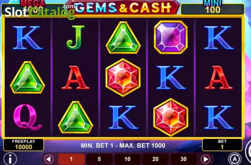 Οθόνη2. Gems And Cash Hold And Win Κουλοχέρης 