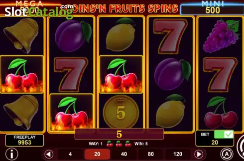 Οθόνη3. Coins'n Fruits Spins Κουλοχέρης