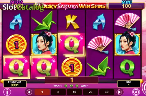 Οθόνη3. Lucky Sakura Win Spins Κουλοχέρης