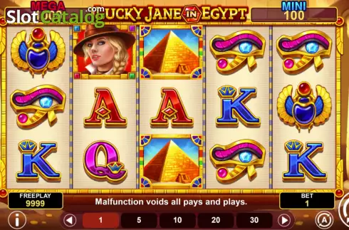 Οθόνη2. Lucky Jane in Egypt Hold & Win Κουλοχέρης