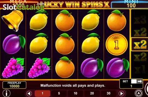 Οθόνη2. Lucky Win Spins X Κουλοχέρης
