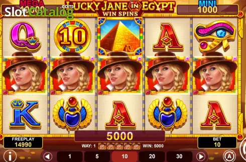 Οθόνη3. Lucky Jane in Egypt Win Spins Κουλοχέρης 