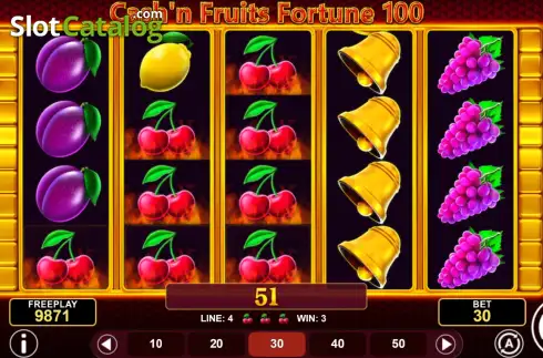 Οθόνη3. Cash'n Fruits Fortune 100 Κουλοχέρης