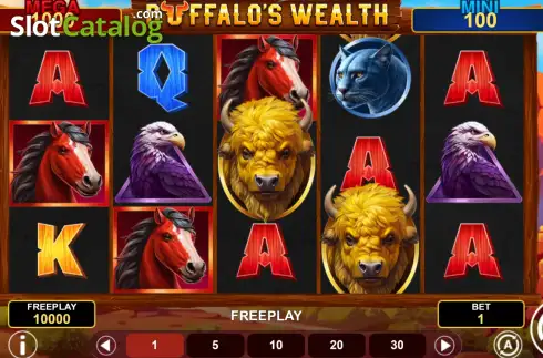 Οθόνη2. Buffalo's Wealth Win Spins Κουλοχέρης