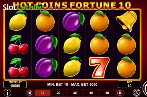 Οθόνη2. Hot Coins Fortune 10 Κουλοχέρης