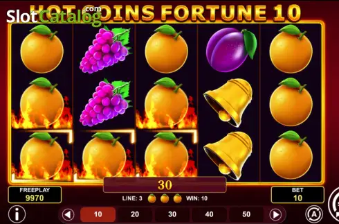 Οθόνη3. Hot Coins Fortune 10 Κουλοχέρης