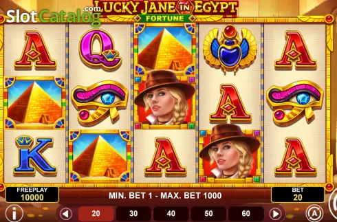 Οθόνη2. Lucky Jane in Egypt Fortune Κουλοχέρης