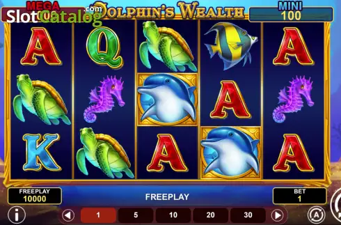 Οθόνη2. Dolphin's Wealth Hold & Win Κουλοχέρης
