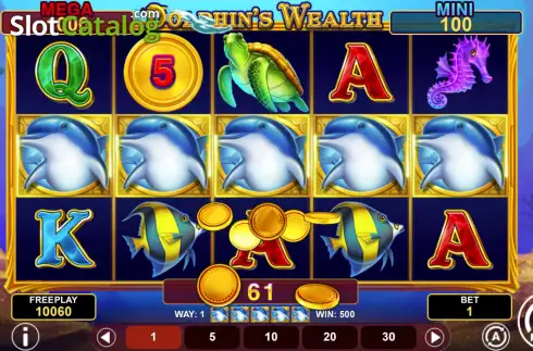 Οθόνη3. Dolphin's Wealth Hold & Win Κουλοχέρης