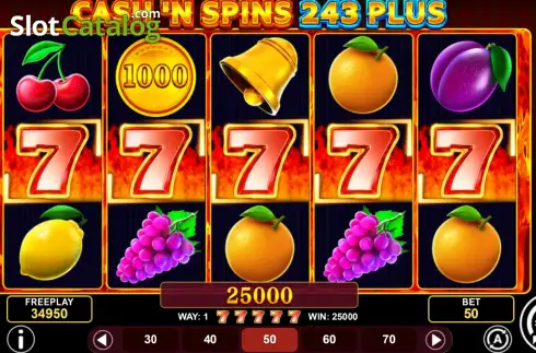 Οθόνη3. Cash'n Spins 243 Plus Κουλοχέρης
