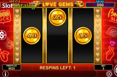 Οθόνη3. Gems of Love Hold & Win Κουλοχέρης