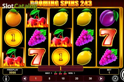 Οθόνη3. Booming Spins 243 Κουλοχέρης 