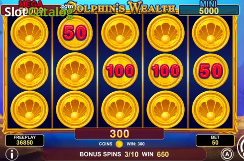 Οθόνη3. Dolphin's Wealth Win Spins Κουλοχέρης 