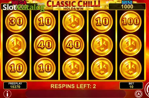 Οθόνη3. Classic Chilli Hold & Win Κουλοχέρης 