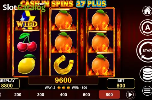 Οθόνη3. Cash'n Spins 27 Plus Κουλοχέρης
