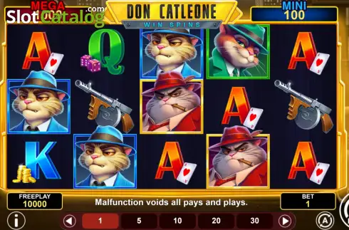 Οθόνη2. Don Catleone Win Spins Κουλοχέρης