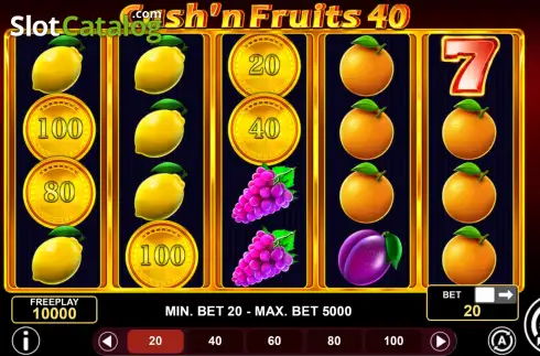 Οθόνη2. Cash'n Fruits 40 Κουλοχέρης 
