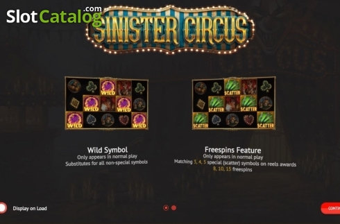 Οθόνη2. Sinister Circus Κουλοχέρης