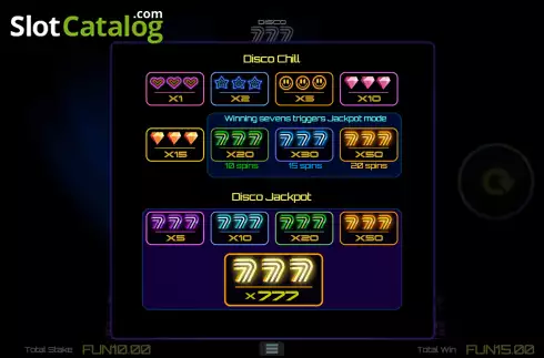 Οθόνη5. Disco 777 (1X2gaming) Κουλοχέρης