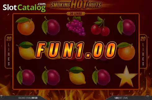 Οθόνη3. Smoking Hot Fruits 20 Κουλοχέρης