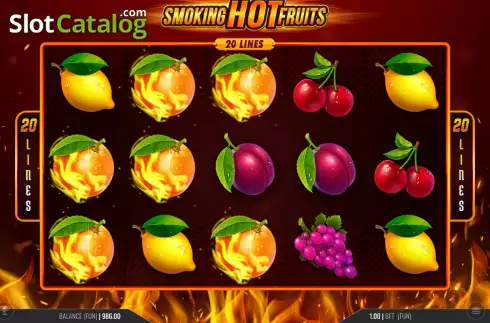 Οθόνη6. Smoking Hot Fruits 20 Κουλοχέρης