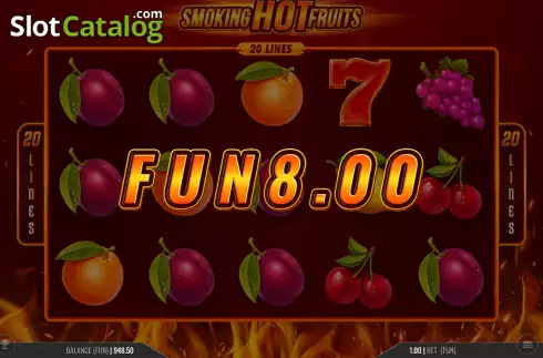 Οθόνη8. Smoking Hot Fruits 20 Κουλοχέρης