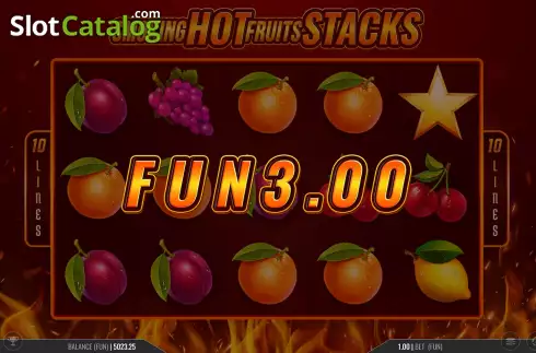 Οθόνη3. Smoking Hot Fruits Stacks Κουλοχέρης