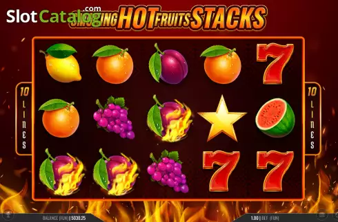Οθόνη4. Smoking Hot Fruits Stacks Κουλοχέρης