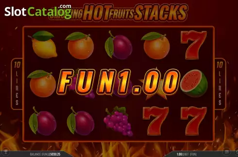 Οθόνη5. Smoking Hot Fruits Stacks Κουλοχέρης