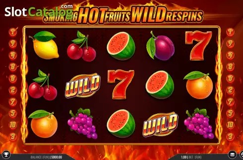 Οθόνη2. Smoking Hot Fruits Wild Respins Κουλοχέρης