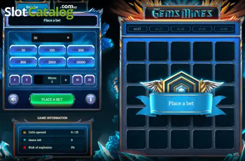 Οθόνη2. Gems & Mines Κουλοχέρης