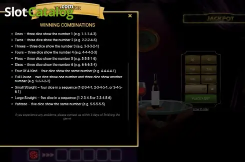 Οθόνη3. Yahtzee (1xGames) Κουλοχέρης